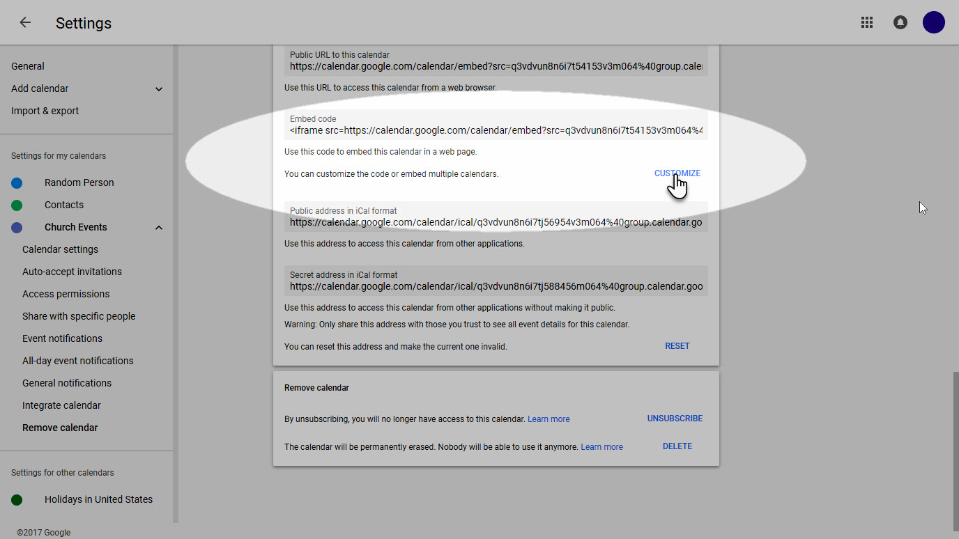 Church Websites Calendar How To Create A Google Calendar For Use On 